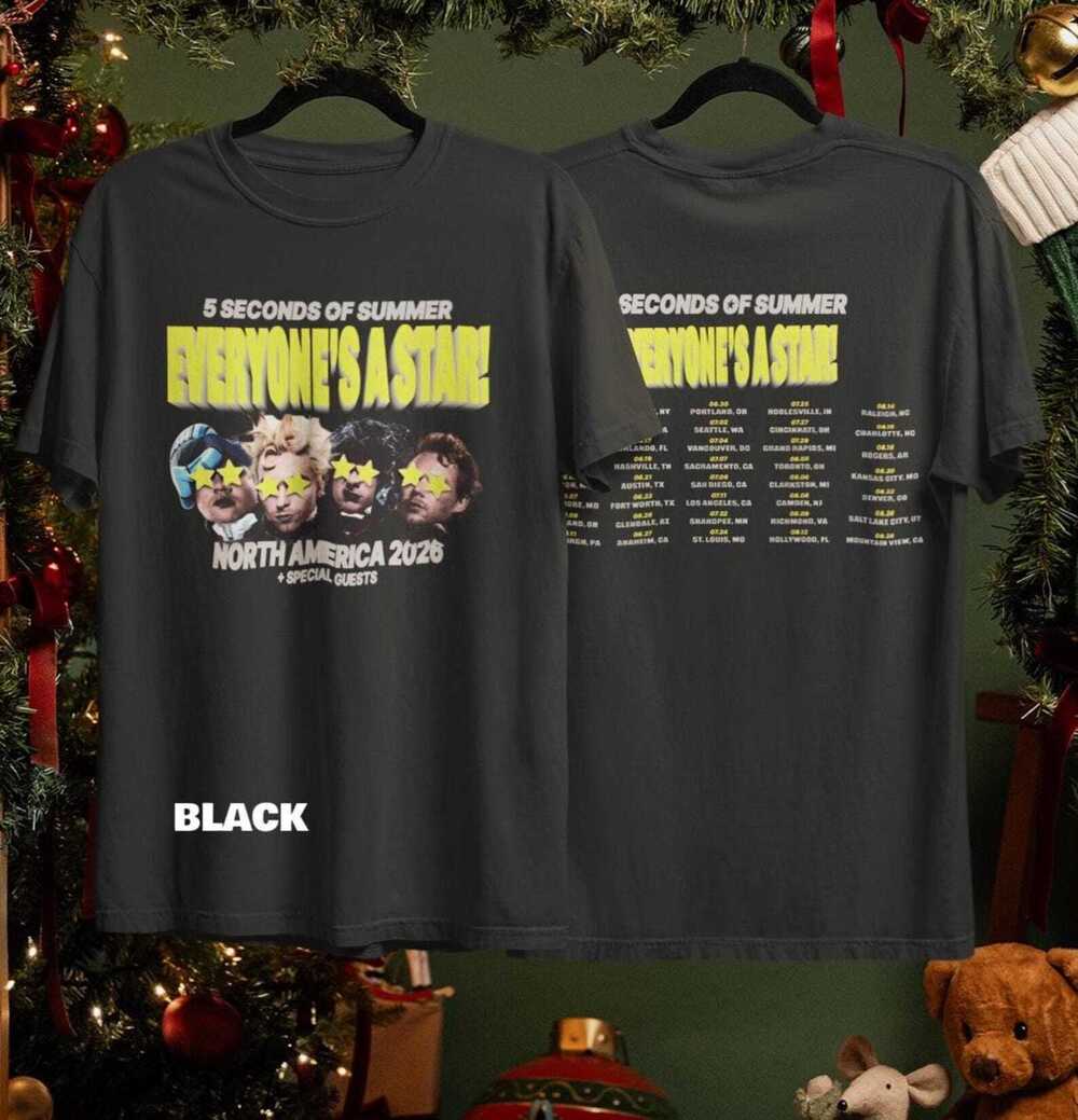 Unisex T Shirt 5 Seconds Of Summer Band Short 2 Sided